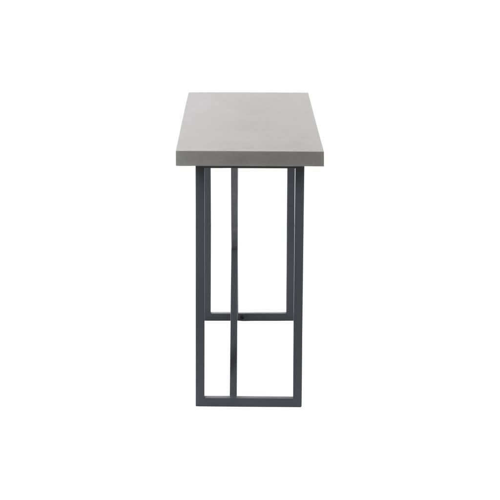 Console Rectangulaire Ciment Bois Métal - Designix