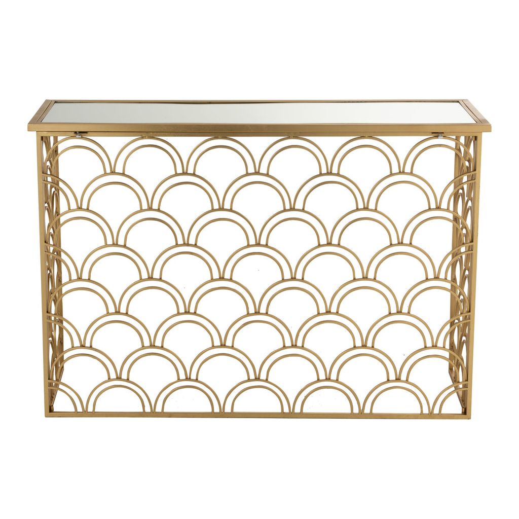 Console Rectangulaire en Métal Doré - Designix