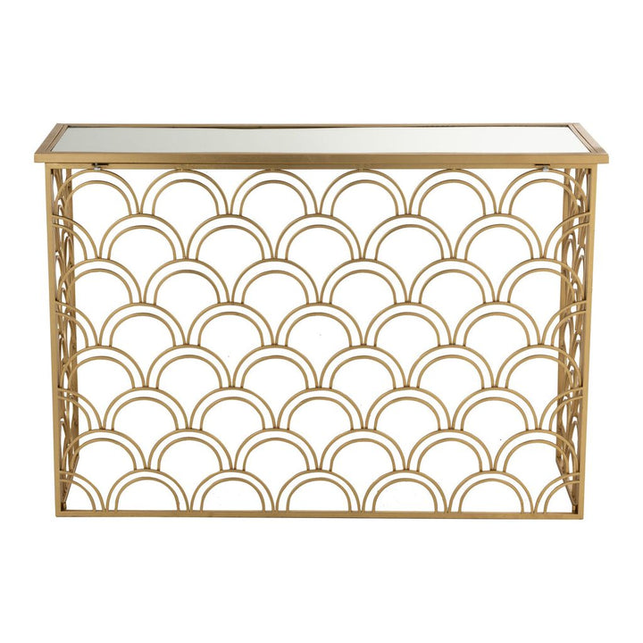 Console Rectangulaire en Métal Doré - Designix