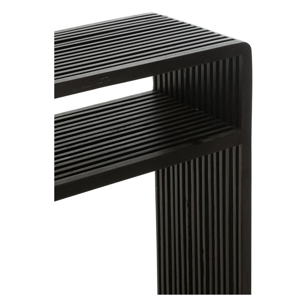 Console Teck Recyclé Noir