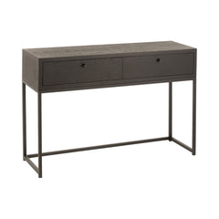 Console Tiroirs Bois Métal Noir