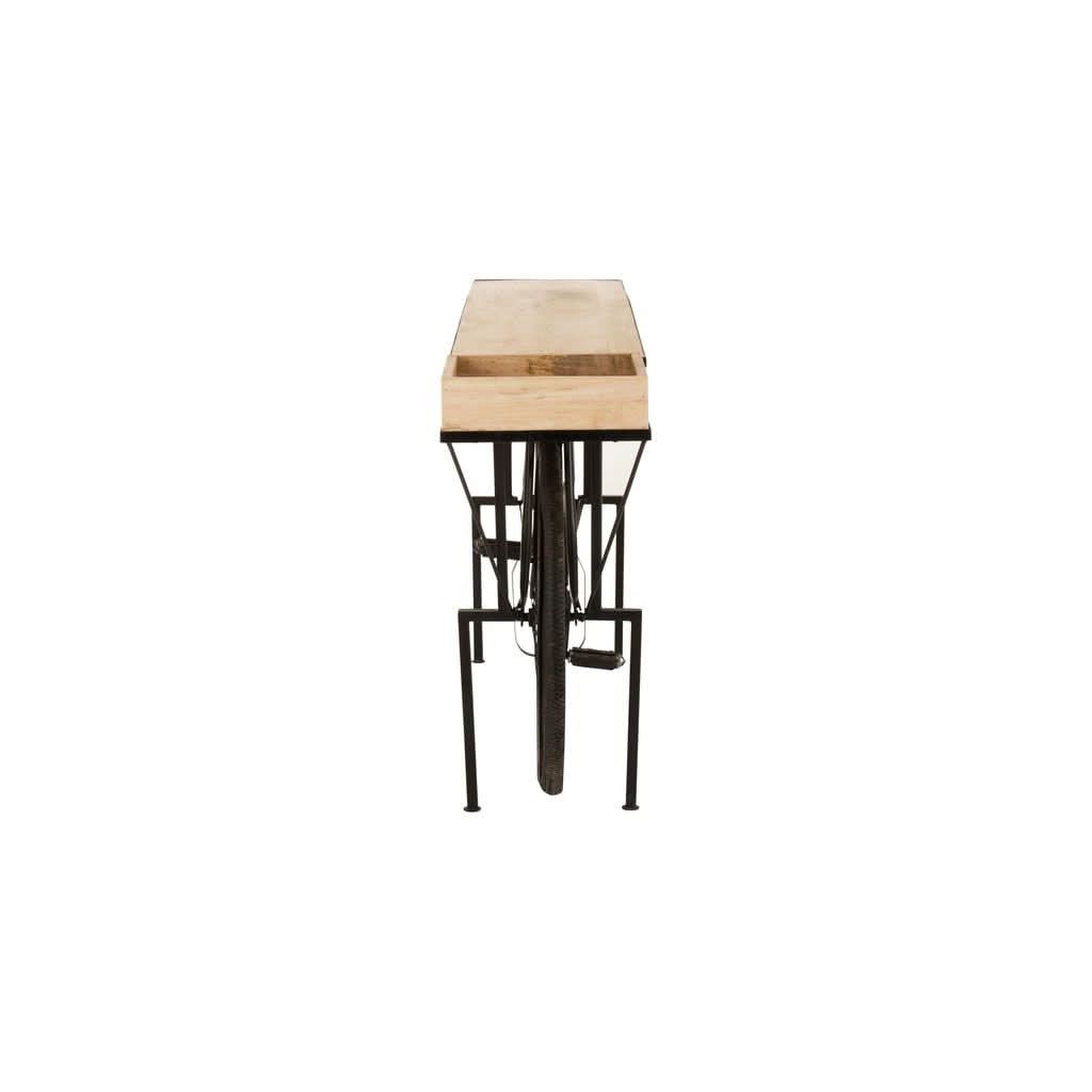 Console Vélo Métal Bois Mango Noir Naturel