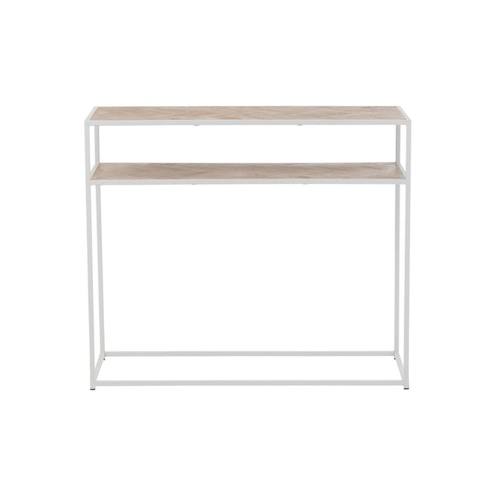 Console Zigzag Bois Métal Blanc - Designix