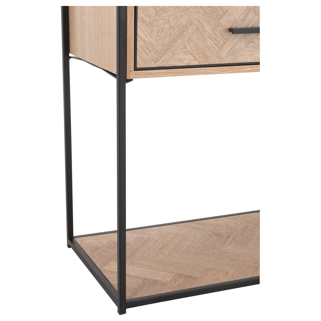 Console Zigzag Bois Métal Noir - Designix