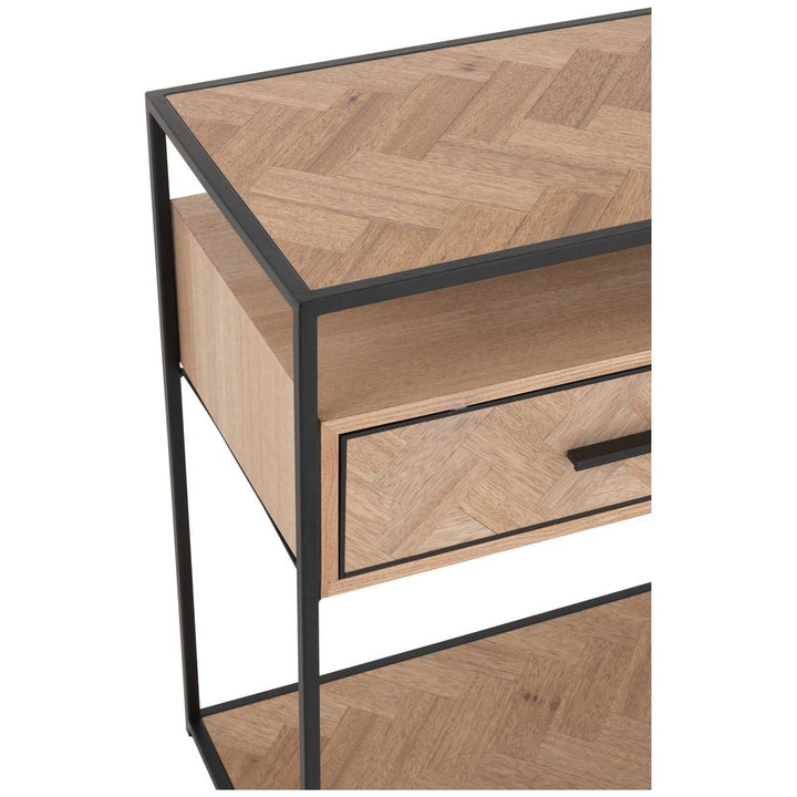 Console Zigzag Bois Métal Noir - Designix