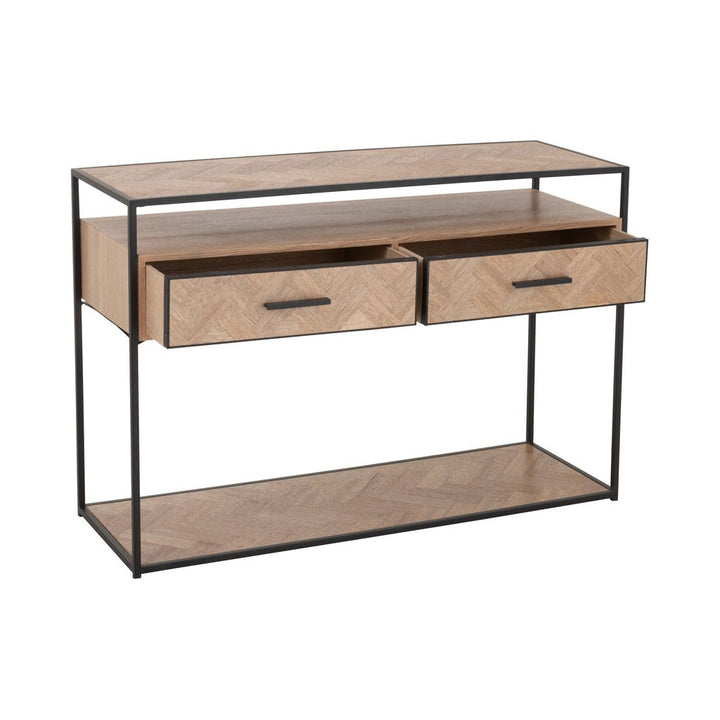 Console Zigzag Bois Métal Noir - Designix