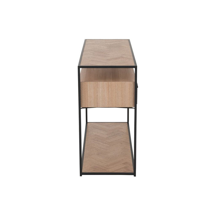 Console Zigzag Bois Métal Noir - Designix