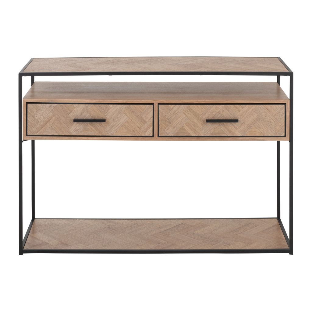 Console Zigzag Bois Métal Noir - Designix
