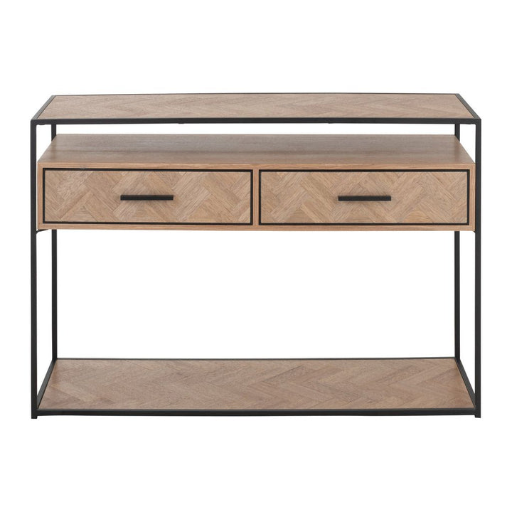 Console Zigzag Bois Métal Noir - Designix
