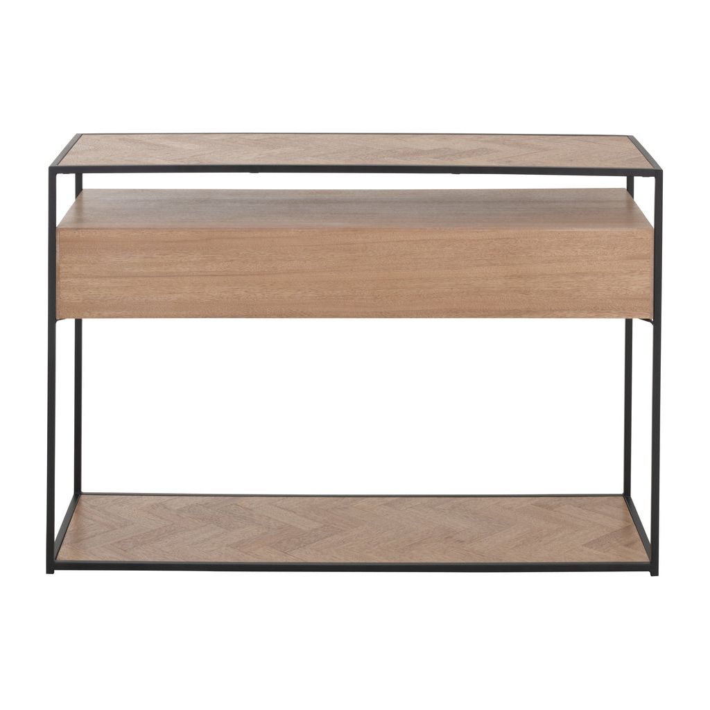 Console Zigzag Bois Métal Noir - Designix
