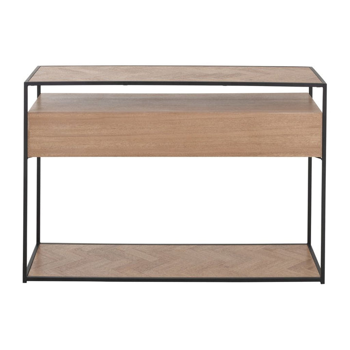 Console Zigzag Bois Métal Noir - Designix