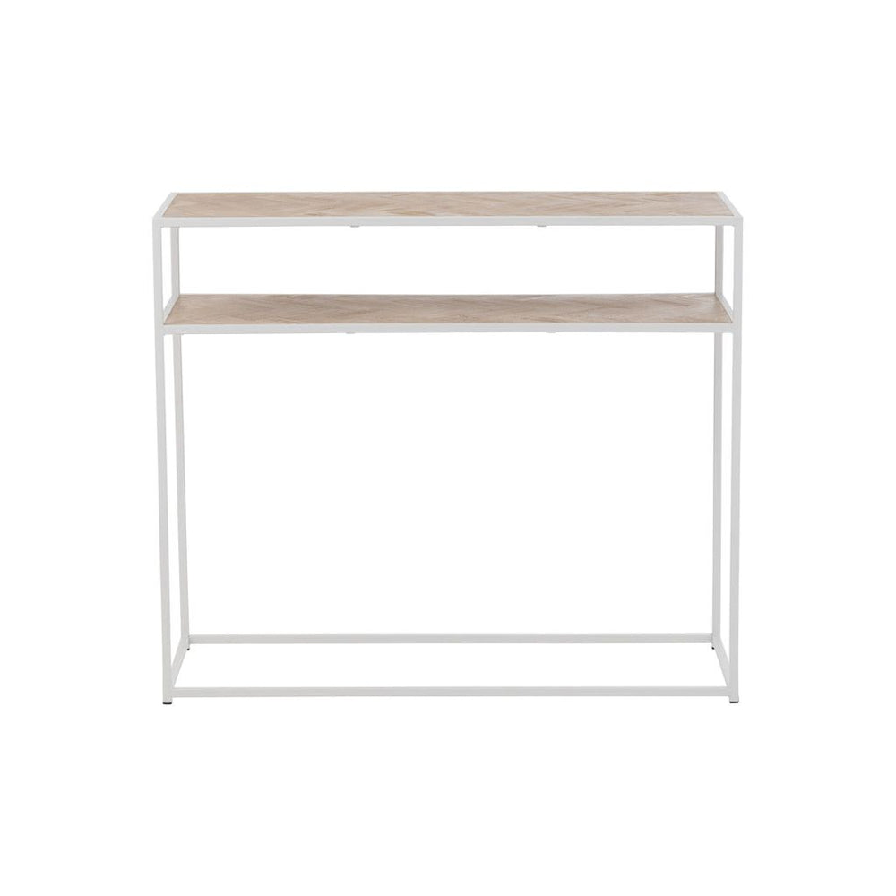 Console Zigzag Bois/Métal Naturel/Blanc | Designix -     - https://designix.fr