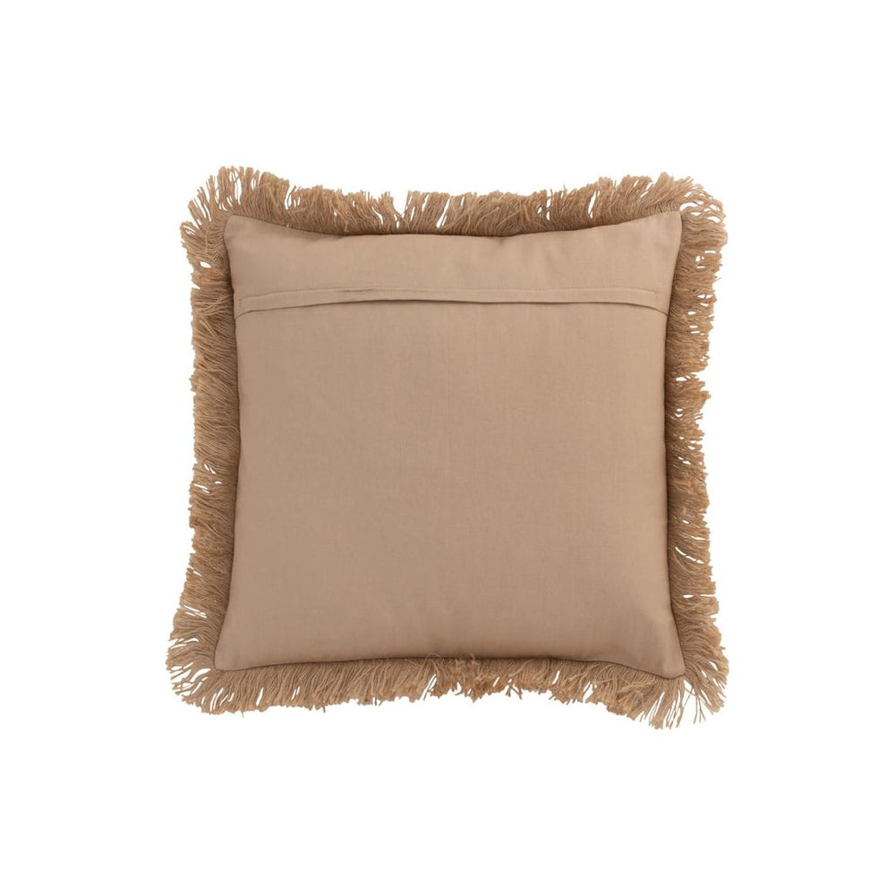 Coussin Abstrait Jute Naturel Beige - Designix