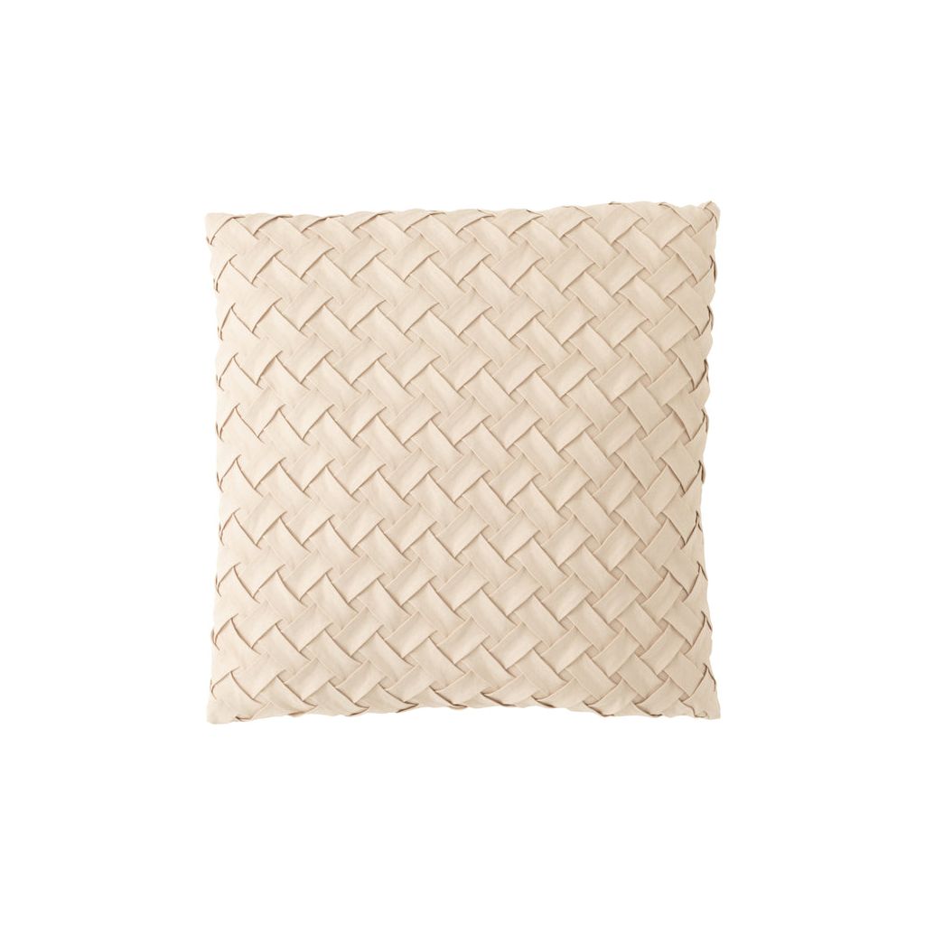 Coussin Beige Polyester Tissé - Designix