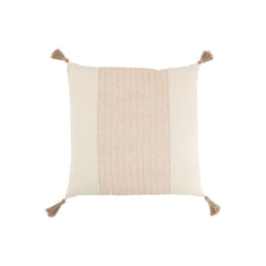 Coussin Beige Polyester Tissé