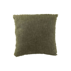 Coussin Effiloché Vert Foncé
