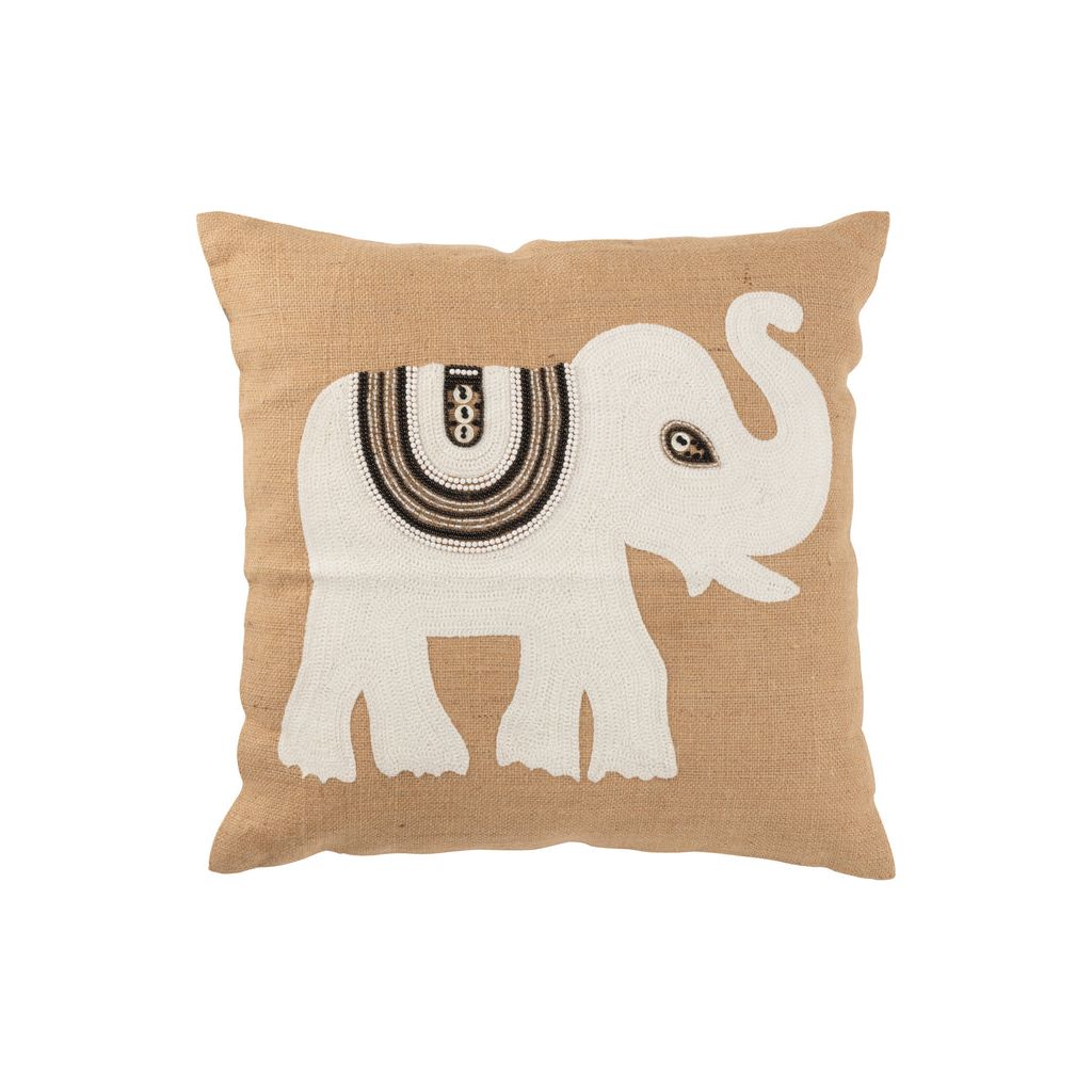 Coussin Éléphant Grand Design Naturel - Designix