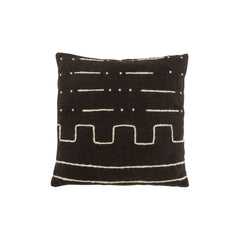 Coussin Graphique Coton Noir
