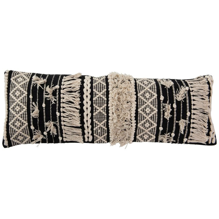 Coussin Noir Blanc Coton - Designix