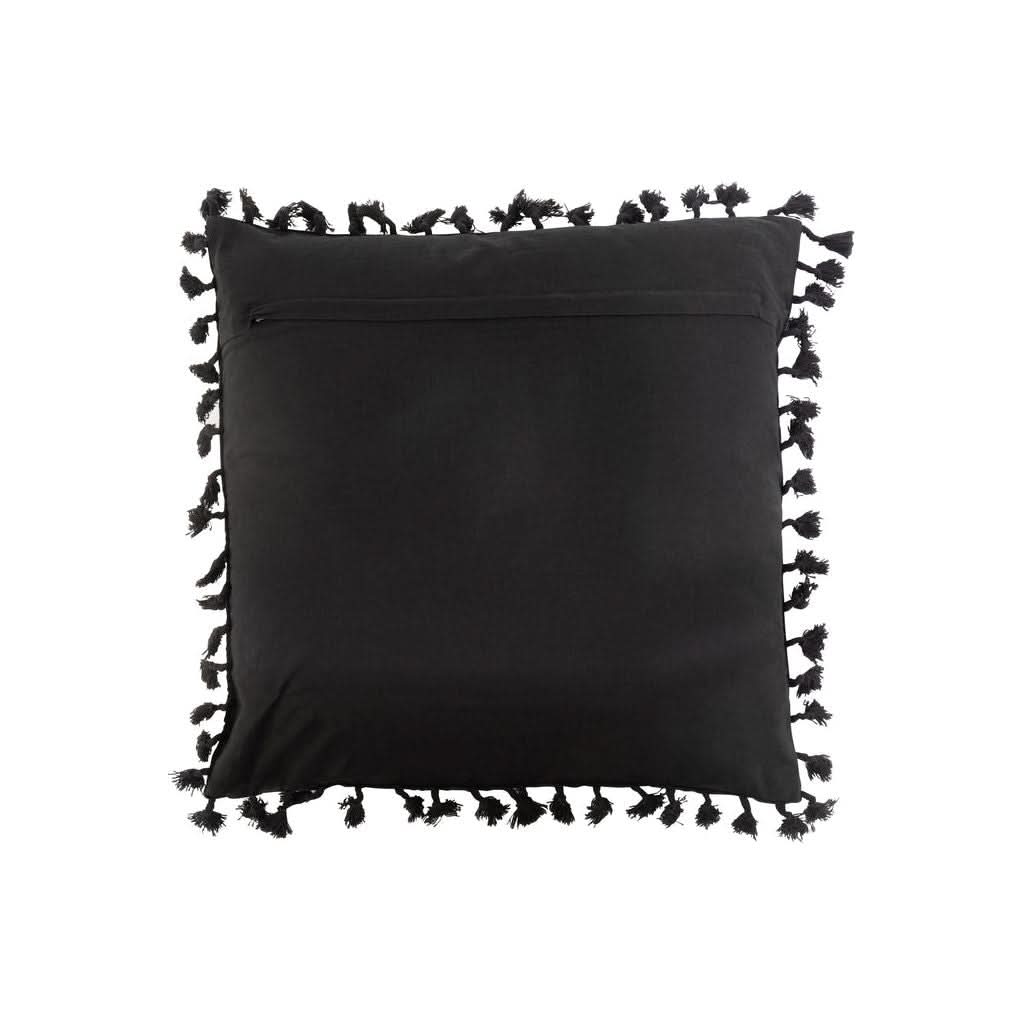 Coussin Noir en Coton Marocain