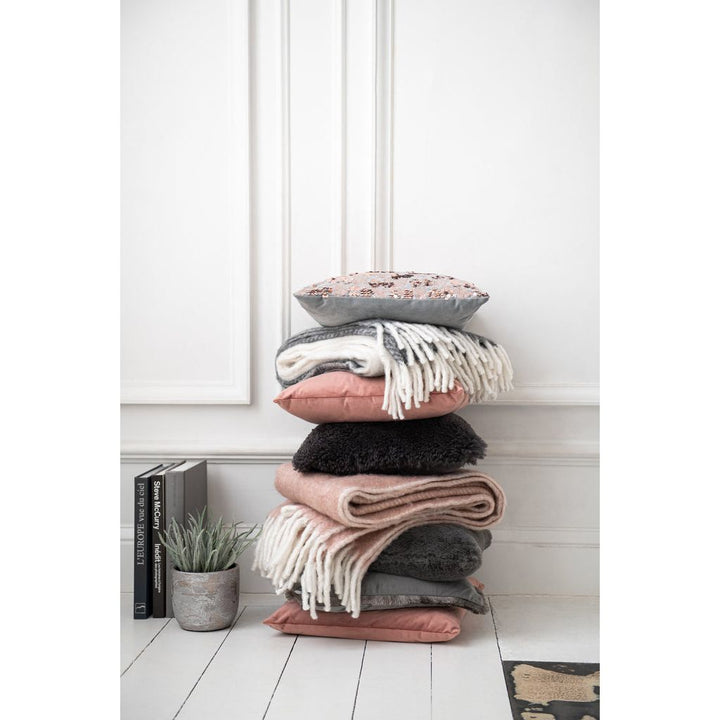 Coussin Polyester Gris Foncé - Designix