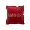 Coussin Textile Amour Rouge/Or