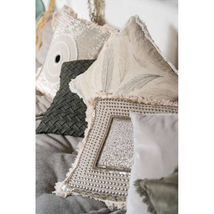 Coussin Tissé Polyester Vert - Designix