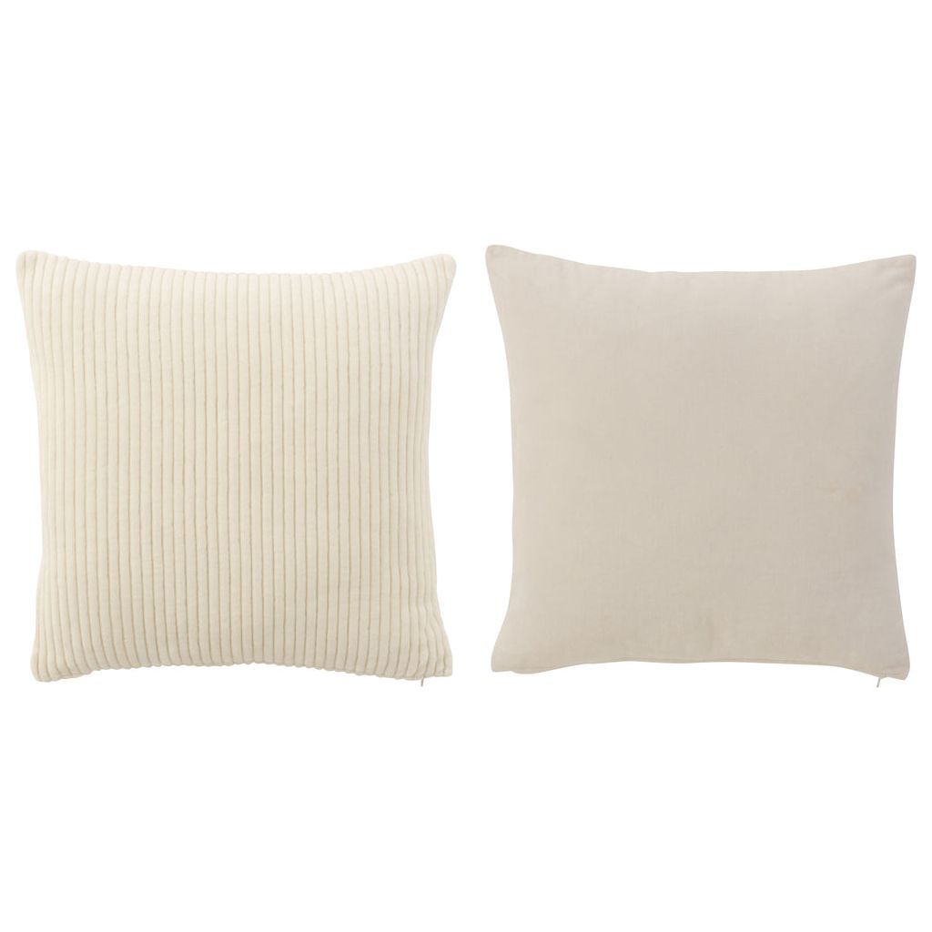 Coussin Velours Coton Blanc - Designix