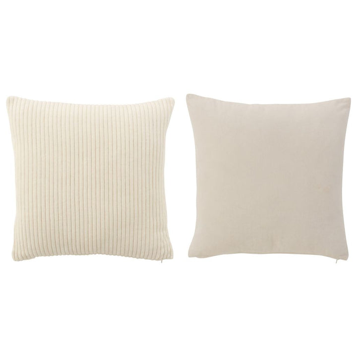 Coussin Velours Coton Blanc - Designix