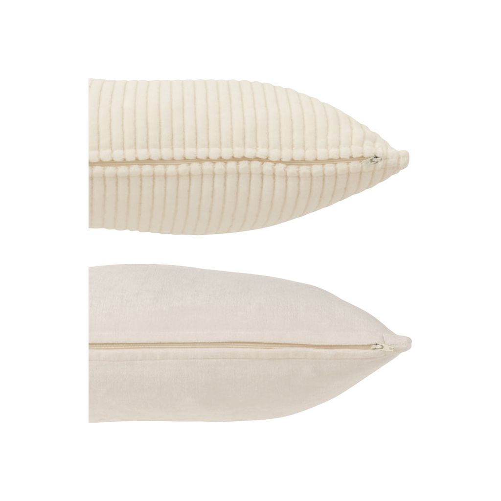Coussin Velours Coton Blanc - Designix