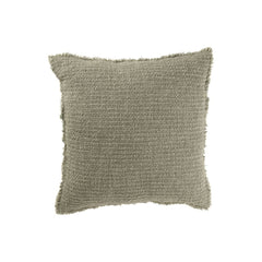 Coussin Vert Effiloché Coton Polyester
