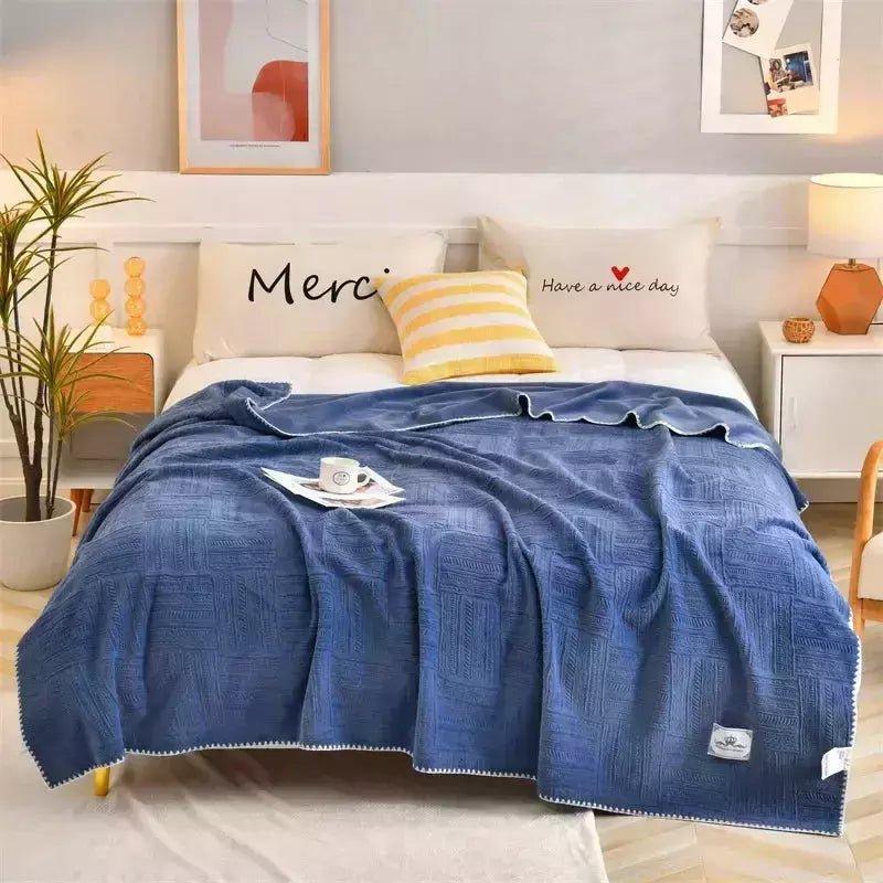 Couverture Légère Été | Plush - Designix Couette Bleu Marine 100x150cm