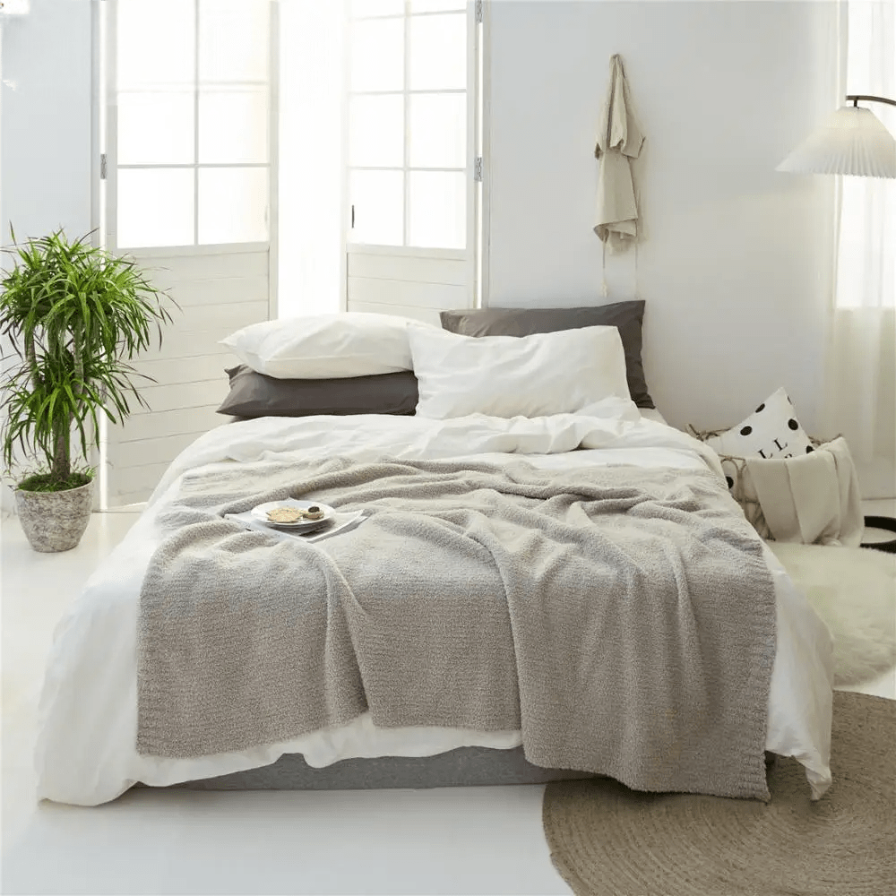 Couverture Tricotée Microfiber Antipilling | Mila - Designix Couverture Violet