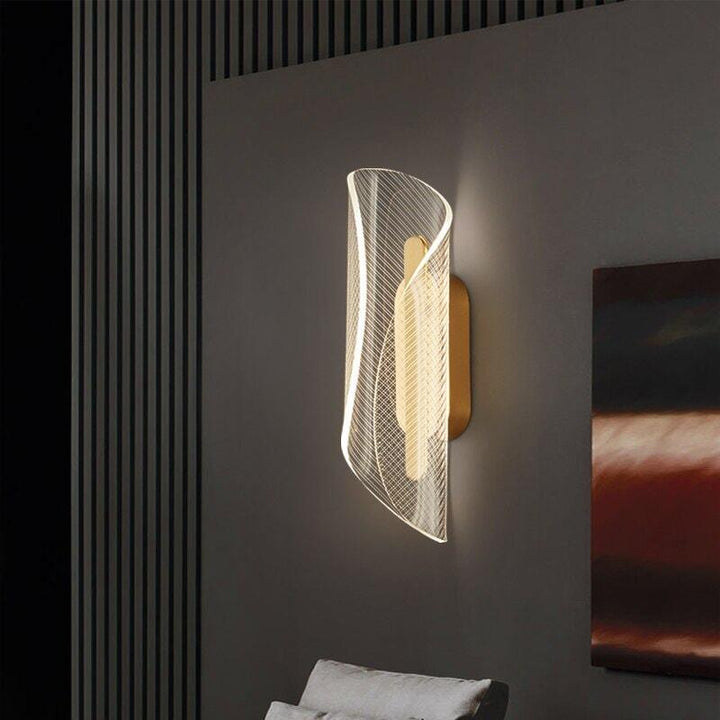 Creative Design Led Wall Light Fixture For Bedroom Modern Luxury Gold Acrylic Lampshade Home Decor Bedside TV Backdrop Lamp | Designix - 0    - https://designix.fr/