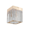 Spot plafond Cubo transparent et doré, cristal