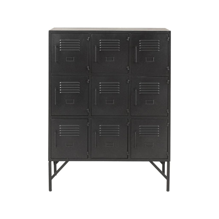 Armoire 9 portes en métal noir | Designix -     - https://designix.fr