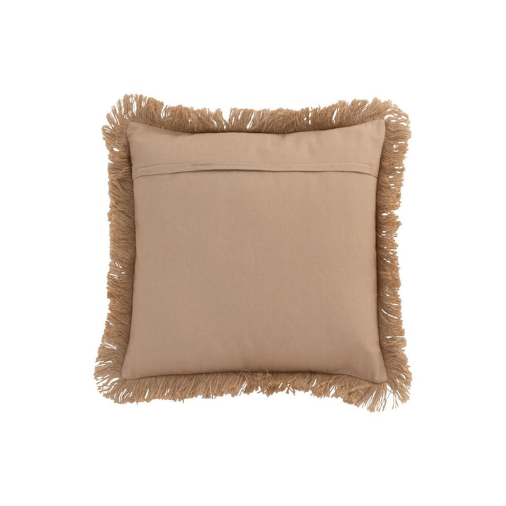 Coussin Fleur Abstrait Jute Naturel/Beige | Designix -     - https://designix.fr