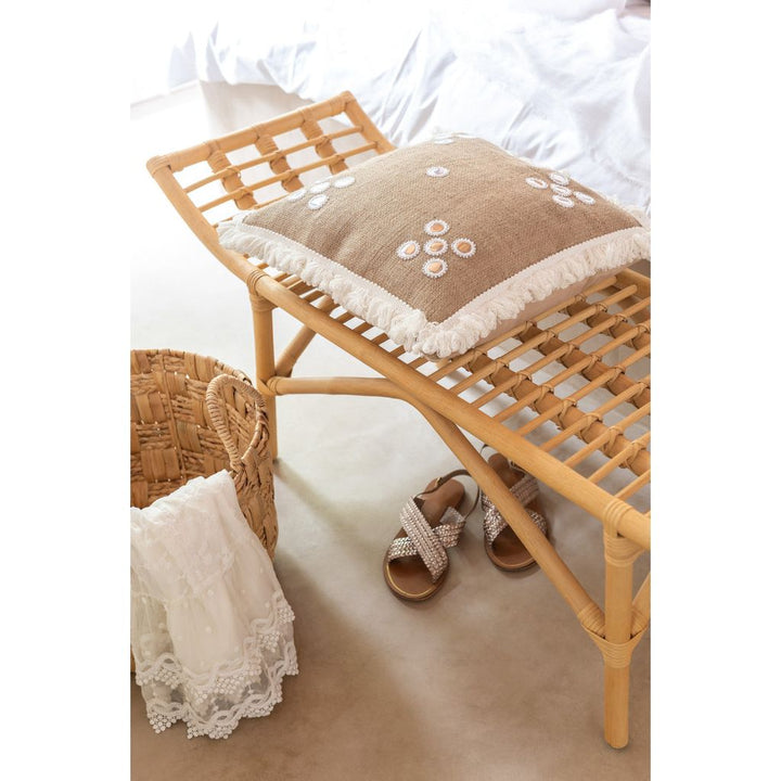 Miroirs de coussin dans les coins en jute naturel/blanc | Designix -     - https://designix.fr