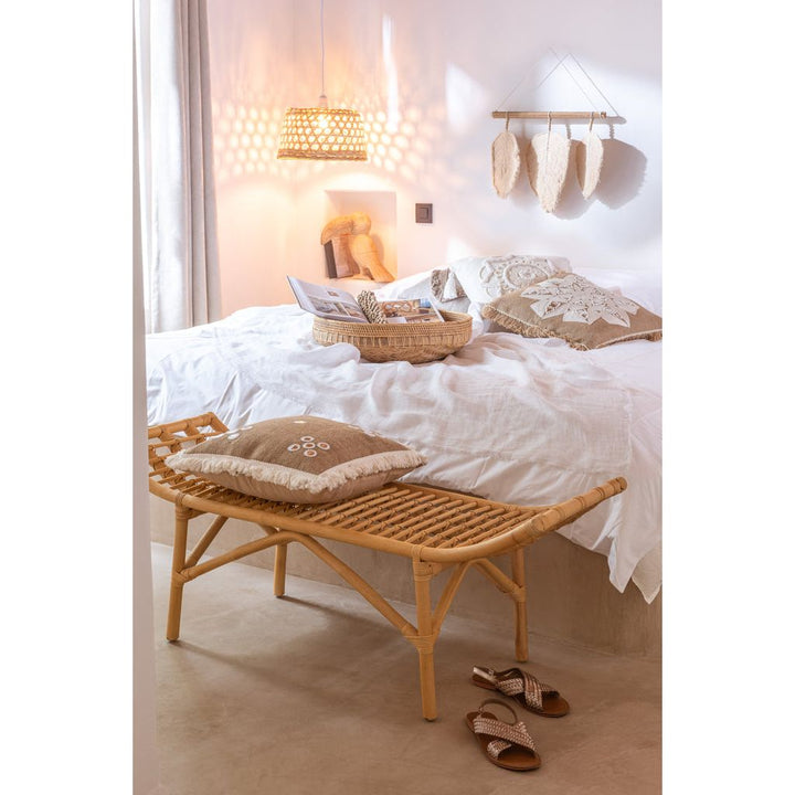 Miroirs de coussin dans les coins en jute naturel/blanc | Designix -     - https://designix.fr