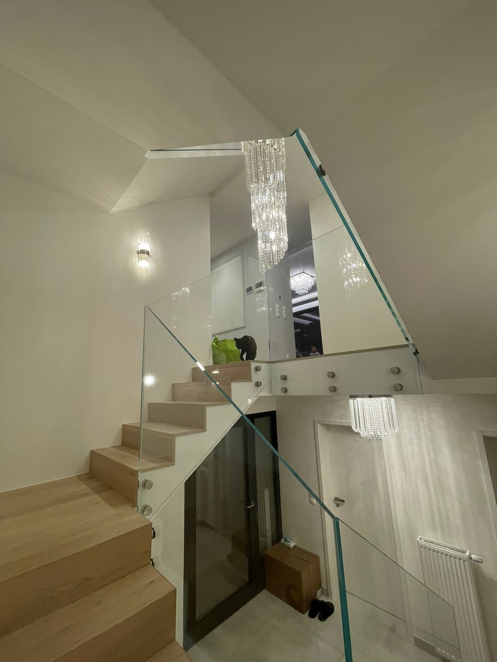 Suspension spirale en cristal