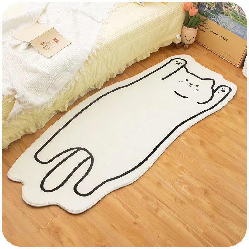 Cute Furry Rug Cartoon Cat Kid Carpet for Bedroom Non-slip Bedside Area Rug Cute Soft Floor Mat for Living Room Table Mat Decor | Designix - 0 M  50X120CM Pattern A  - https://designix.fr/