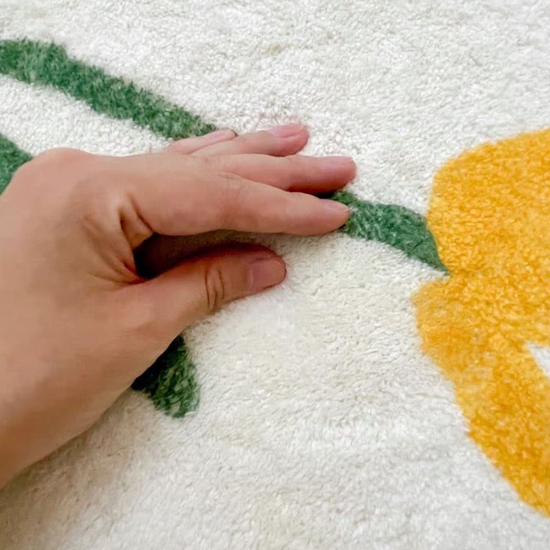 Cute Soft Bedroom Rugs Short Plush Children's Bedside Carpet Kids Room Non-Slip Baby Play Mats Living Room Floor Mat Washable | Designix - 0    - https://designix.fr/