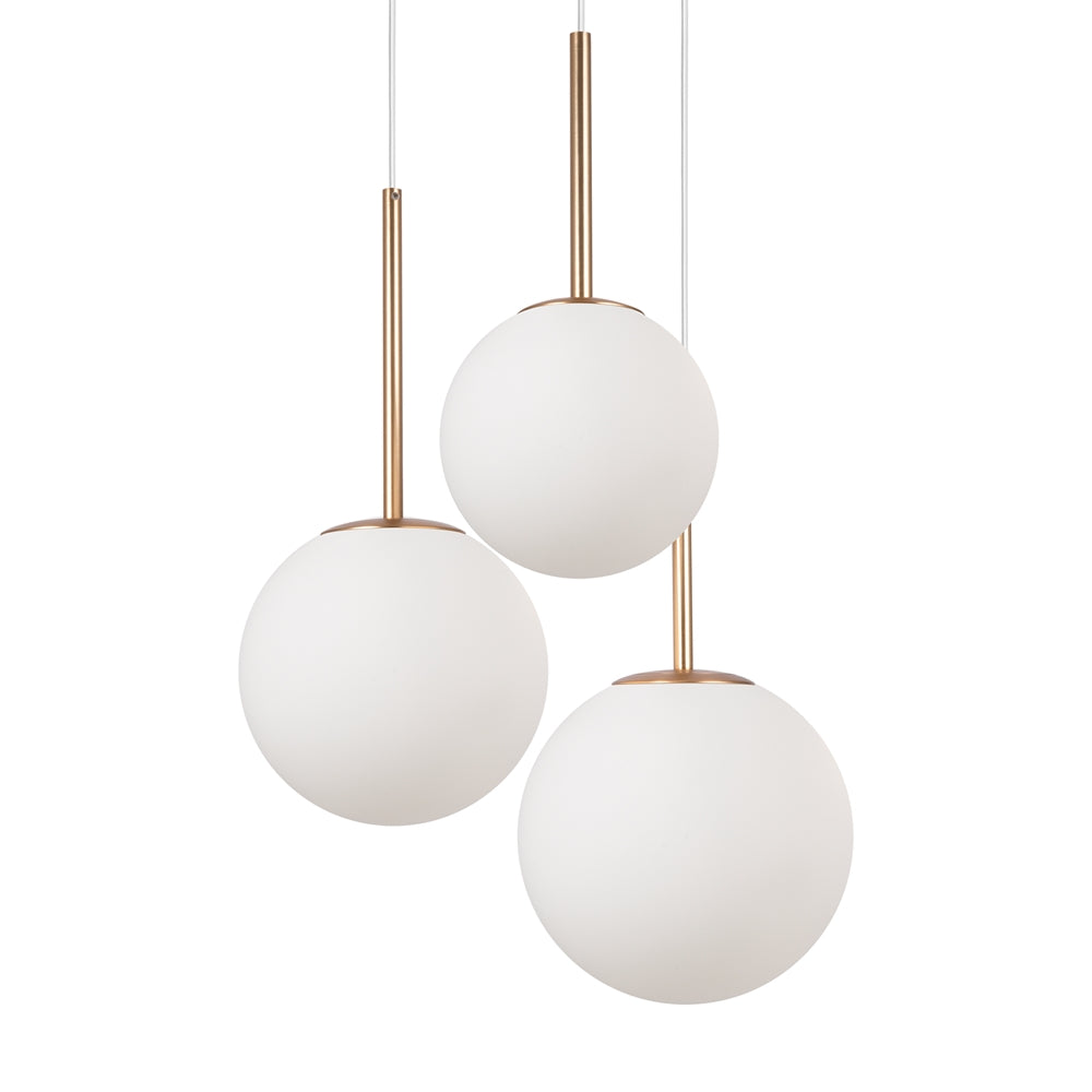 Basic form Suspension luminaire doré