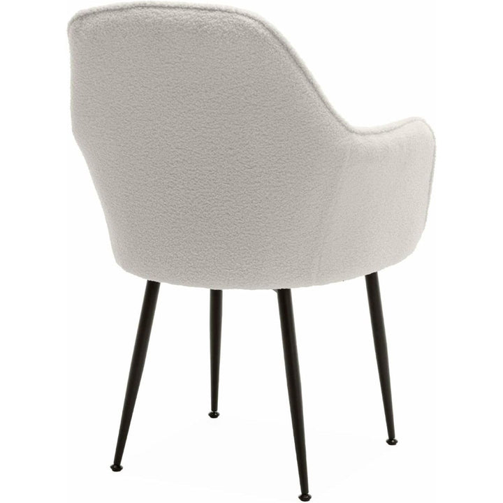 Alice'S Home - Fauteuil En Bouclette Et Pieds En Métal Noir Mat. Shella L 57X P 59 X H 84.5 | Designix -     - https://designix.fr/