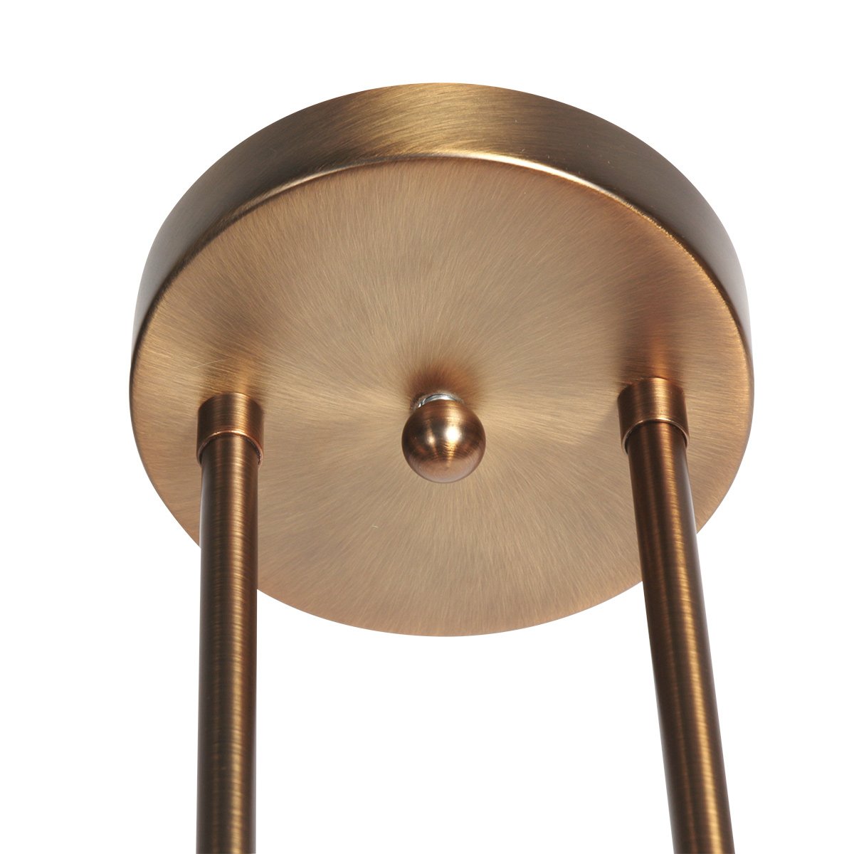 Suspension barre 3 verres ambrés, bronze pour salle à manger | Anthéa