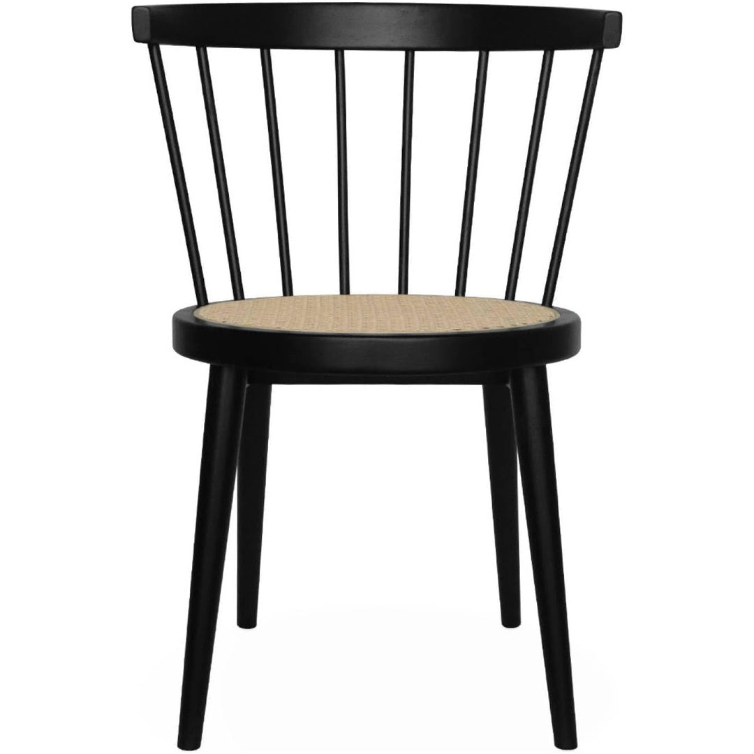 Alice'S Home - Lot De 2 Chaises Noires En Bois Et Cannage. Nora. L 54 X P 54 X H 76.5Cm | Designix - Amazon    - https://designix.fr/