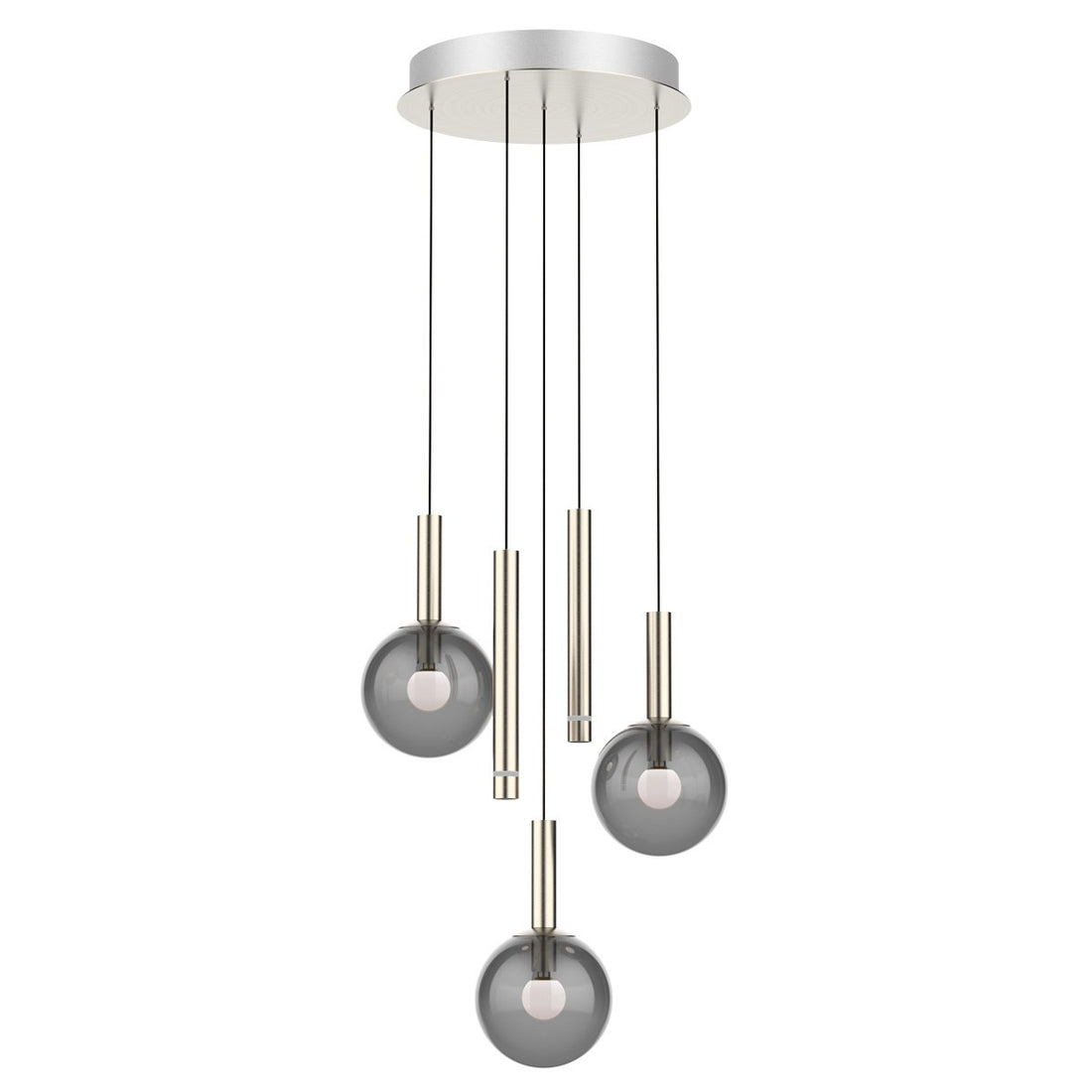 Suspension luminaire Volari argenté