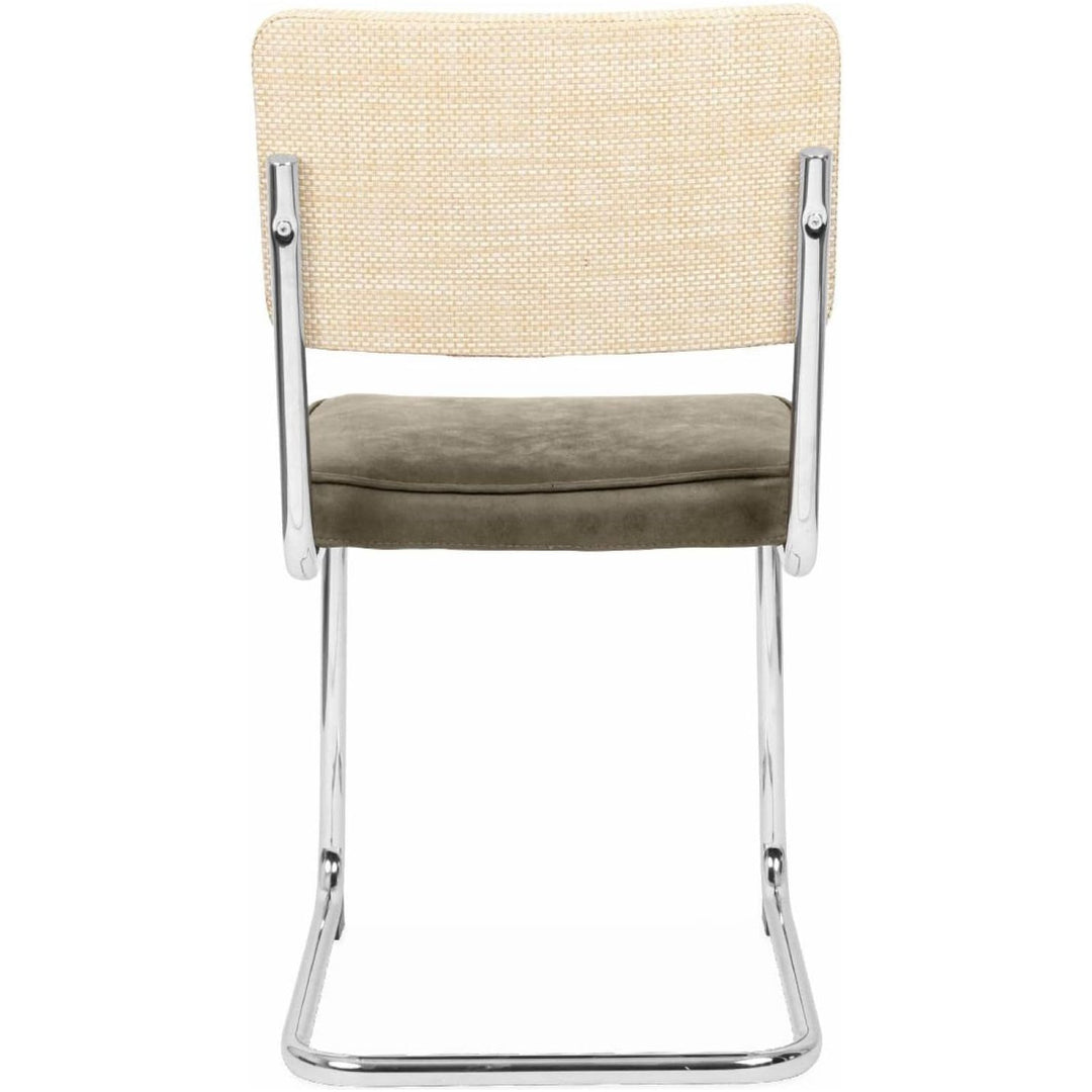 Alice'S Home - 2 Chaises Cantilever - Maja - Tissu Kaki Et Résine Effet Rotin. 46 X 54.5 X 84.5Cm | Designix - Amazon    - https://designix.fr/