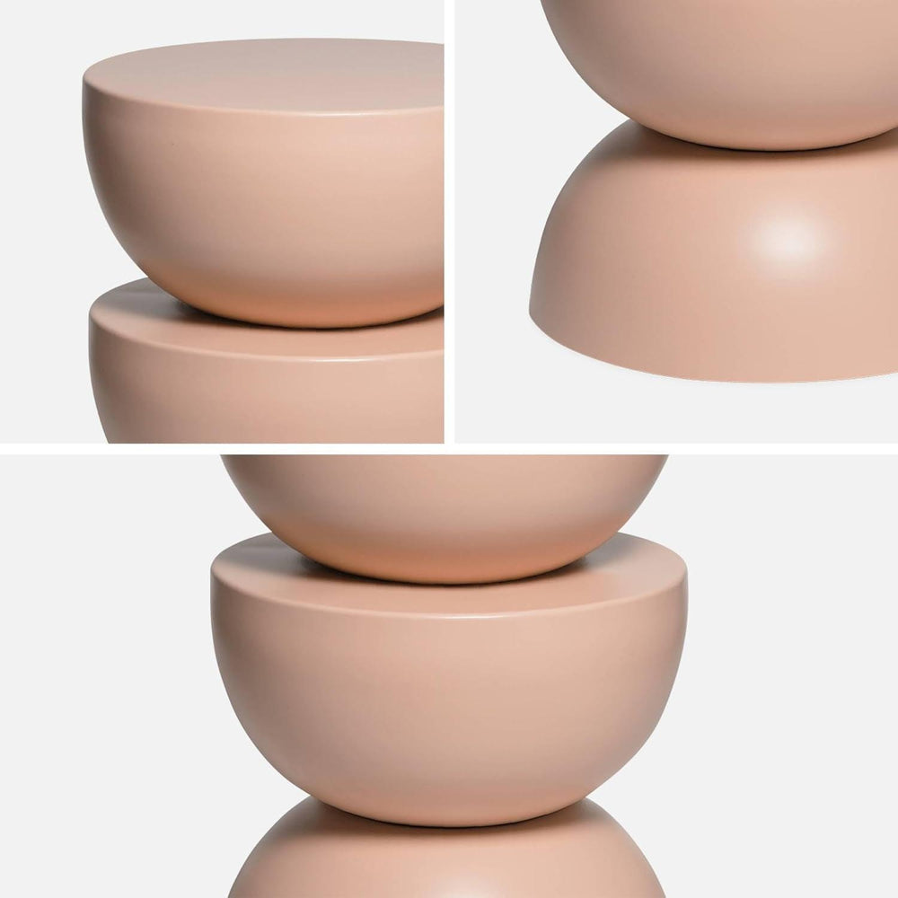 Alice'S Home - Table D'Appoint. Bout De Canapé. Table De Chevet En Métal. Rose. Coumba. Ø32 X H 46.5Cm | Designix - Amazon    - https://designix.fr/