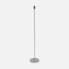 Lampadaire droit acier brossé, pied de sol minimaliste à composer | Noor